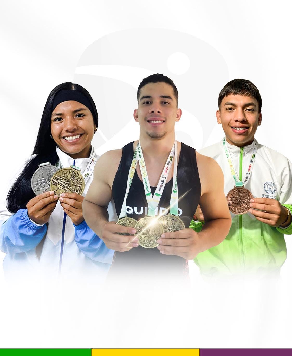 PESISTAS QUINDIANOS SE TRAJERON CUATRO MEDALLAS DE ORO, UNA DE PLATA Y UNA DE BRONCE DEL NACIONAL FEDERADO DE PESAS